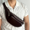 Кожаная поясная сумка арт. SP029 BROWN