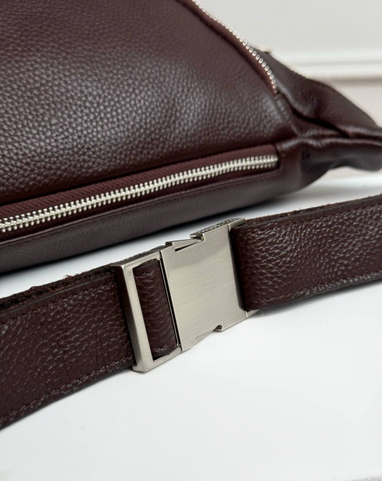 Кожаная поясная сумка арт. SP029 BROWN