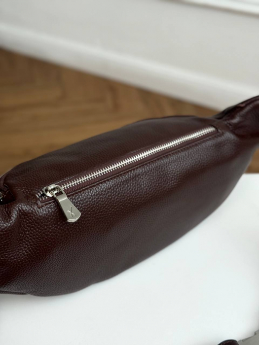 Кожаная поясная сумка арт. SP029 BROWN