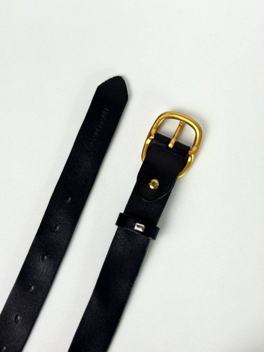 Женский кожаный ремень арт. ZRK097 BLACK