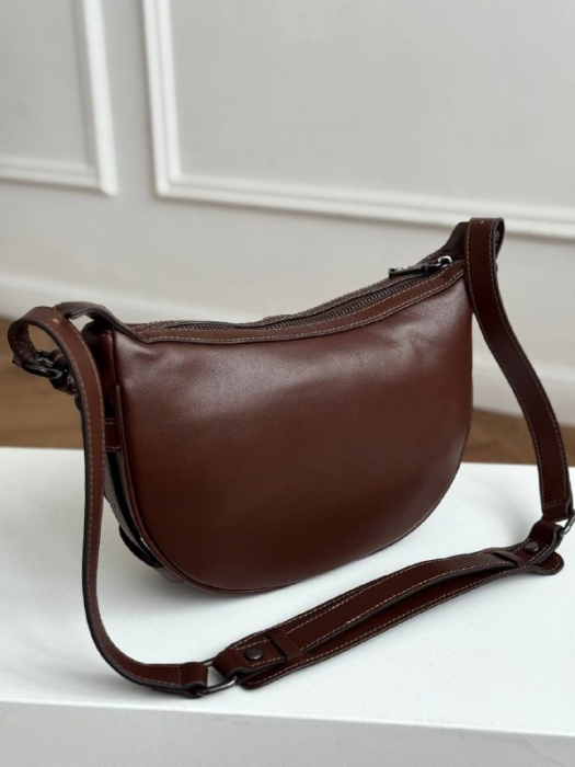 Женская кожаная сумка арт. ZHS377 BROWN