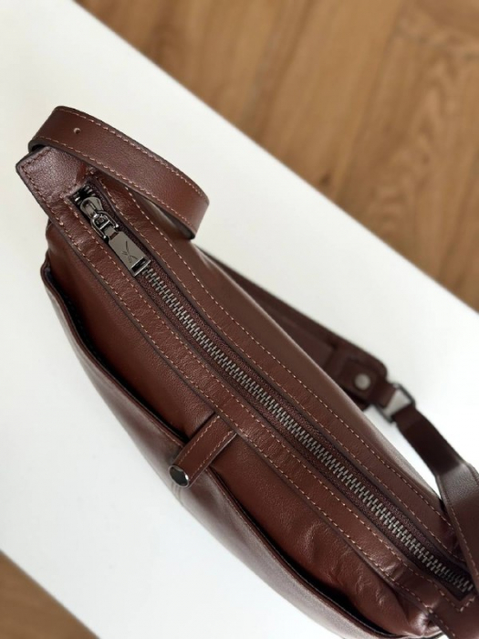 Женская кожаная сумка арт. ZHS377 BROWN