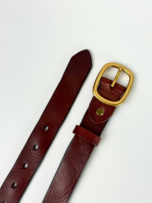 Женский кожаный ремень арт. ZRK097 BROWN