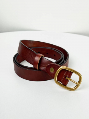 Женский кожаный ремень арт. ZRK097 BROWN