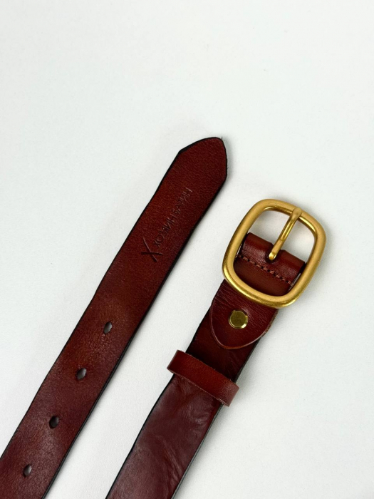 Женский кожаный ремень арт. ZRK097 BROWN