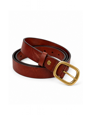 Женский кожаный ремень арт. ZRK097 BROWN