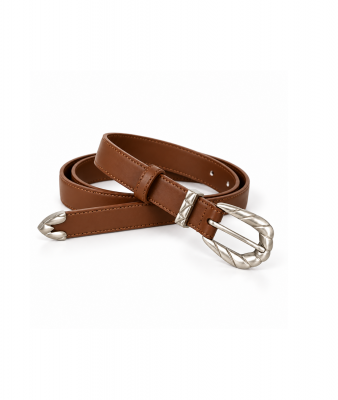 Женский кожаный ремень арт. ZRK068 BROWN