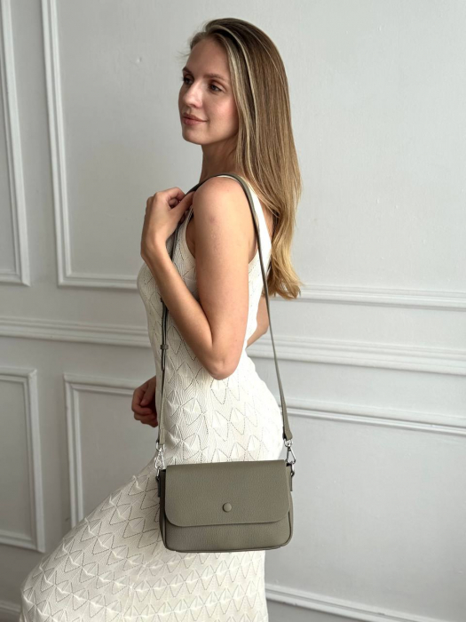 Женская кожаная сумка  арт. ZHS251 BEIGE