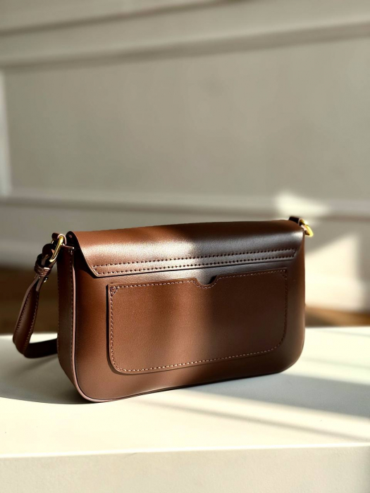 Женская кожаная сумка арт. ZHS393 BROWN