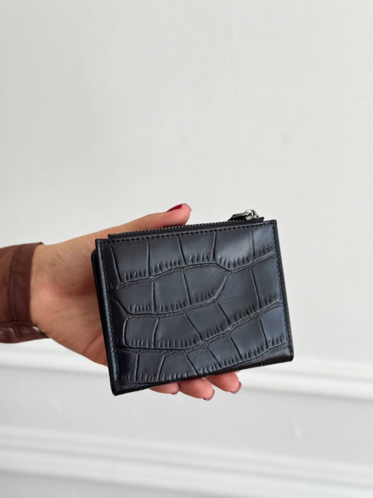 Женский кожаный кошелек арт. KZH0222 BLACK