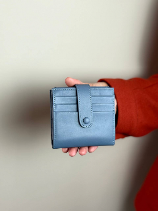 Женский кожаный кошелек арт. KZH0207 BLUE
