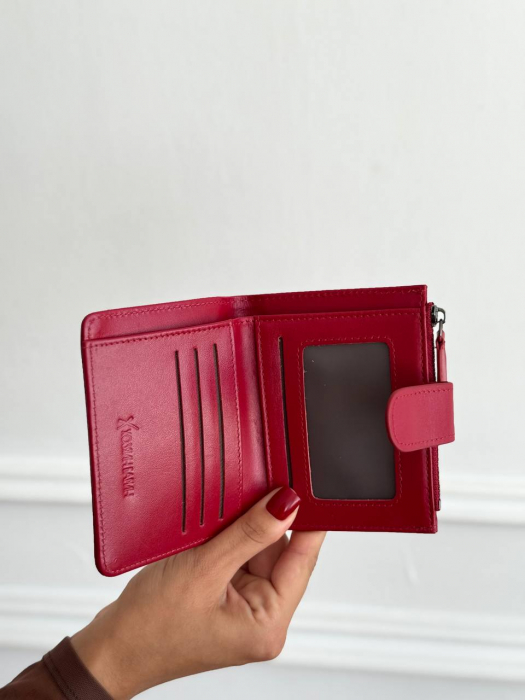 Женский кожаный кошелек арт. KZH0222 RED