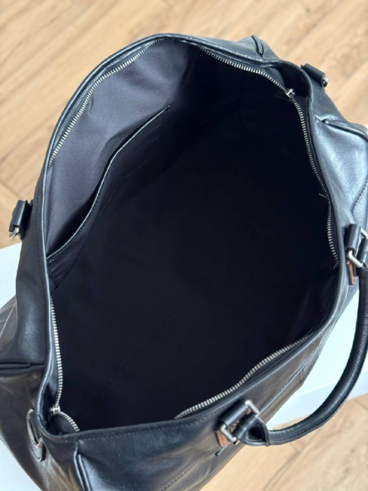 Дорожная кожаная сумка арт. DS075 BLACK