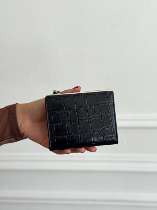 Женский кожаный кошелек арт. KZH0224 BLACK