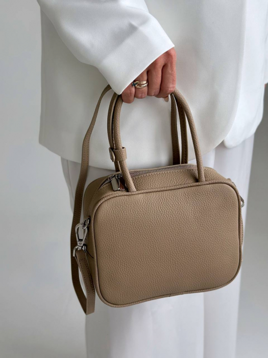 Женская кожаная сумка арт. ZHS325 BEIGE