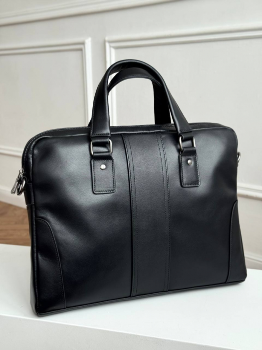 Мужская кожаная бизнес сумка арт. BS0125 BLACK