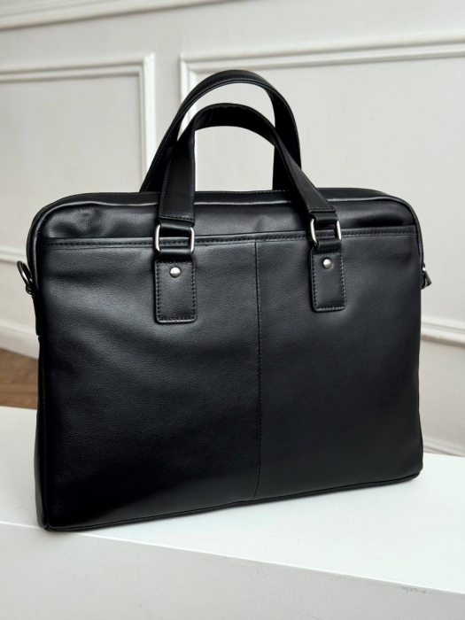 Мужская кожаная бизнес сумка арт. BS0125 BLACK
