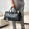 Дорожная кожаная сумка арт. DS011 BLACK 45см