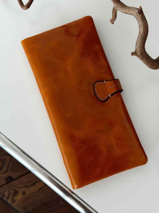 Женский кожаный кошелек арт. KZH0123 BROWN