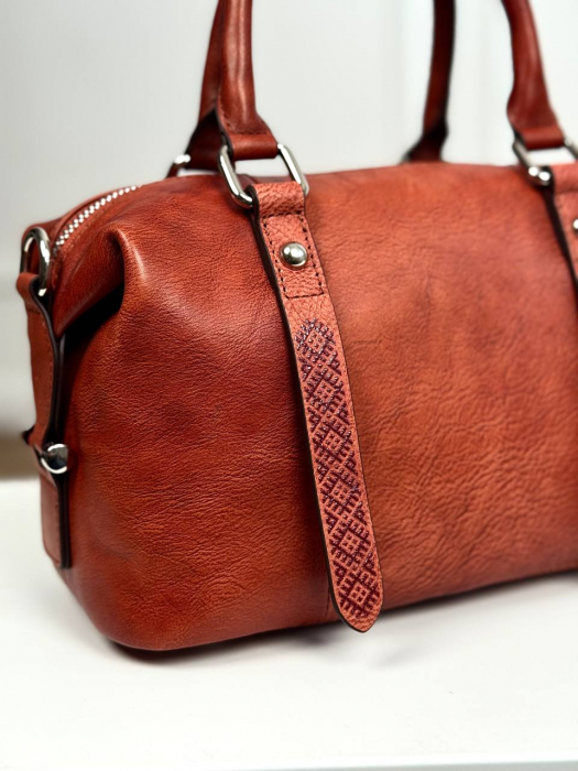Женская кожаная сумка арт. ZHS394 BROWN