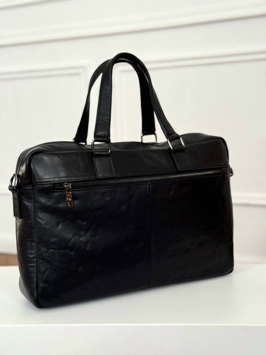Мужская кожаная бизнес сумка арт. BS0110 BLACK