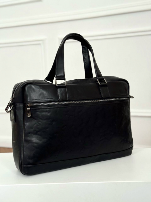 Мужская кожаная бизнес сумка арт. BS0110 BLACK