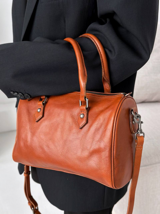 Женская кожаная сумка арт. ZHS350 BROWN