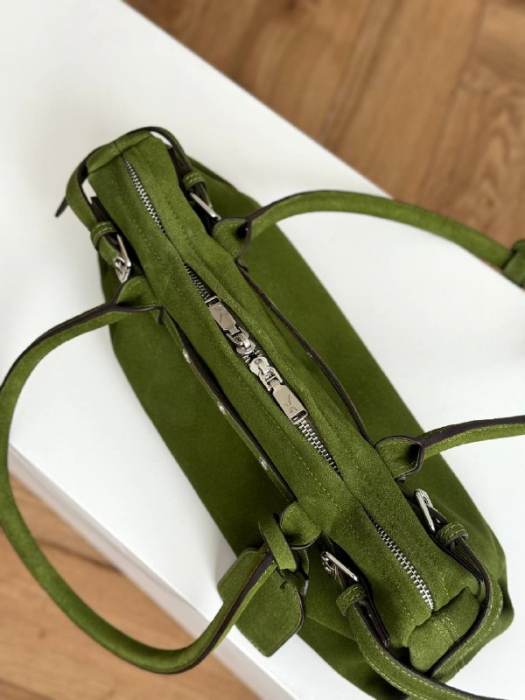 Женская кожаная сумка арт. ZHS416 GREEN