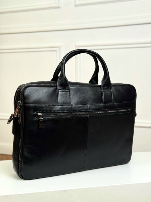 Мужская кожаная бизнес сумка арт. BS0101 BLACK