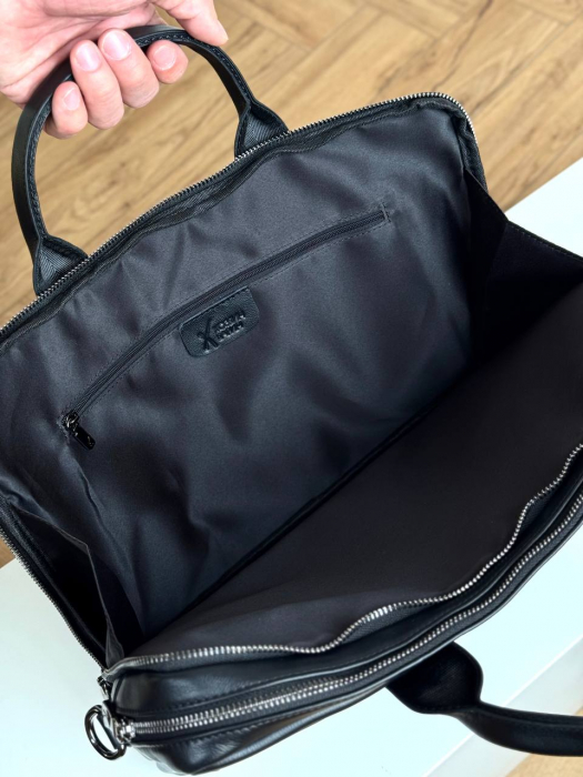 Мужская кожаная бизнес сумка арт. BS0101 BLACK