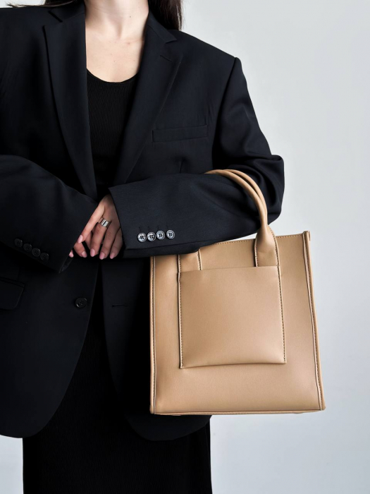 Женская кожаная сумка арт. ZHS290 BEIGE