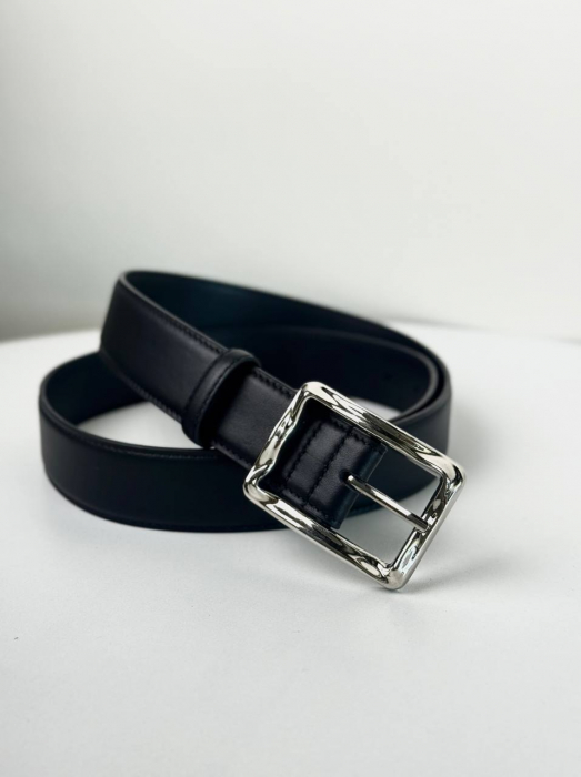 Женский кожаный ремень арт. ZRK0103 BLACK GLOSS