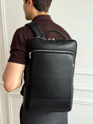 Мужской кожаный рюкзак арт. KR007 BLACK