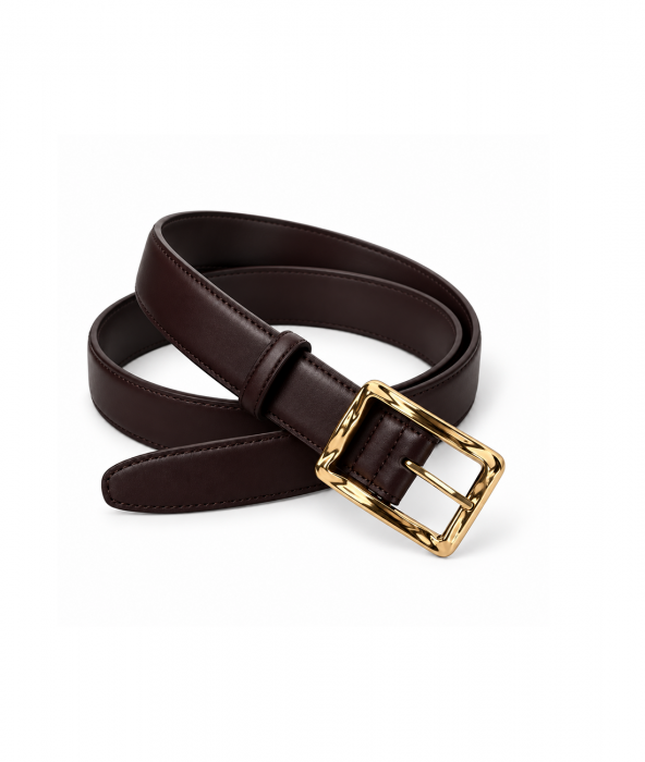 Женский кожаный ремень арт. ZRK0104 BROWN