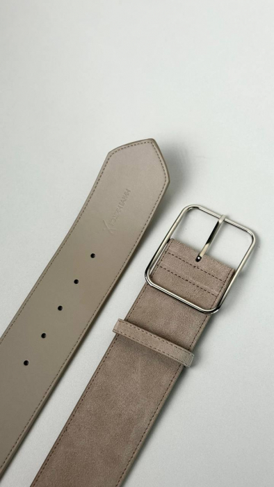 Женский кожаный ремень арт. ZRK0105 BEIGE