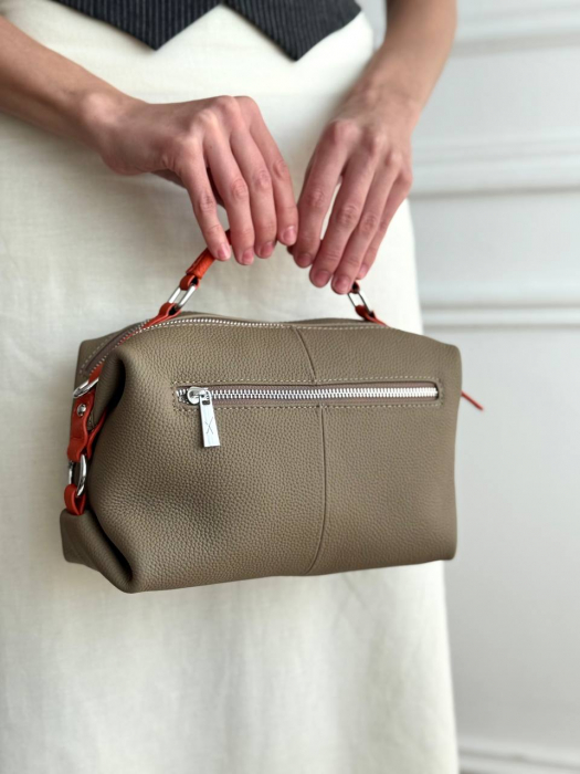 Женская кожаная сумка арт. ZHS252 BEIGE