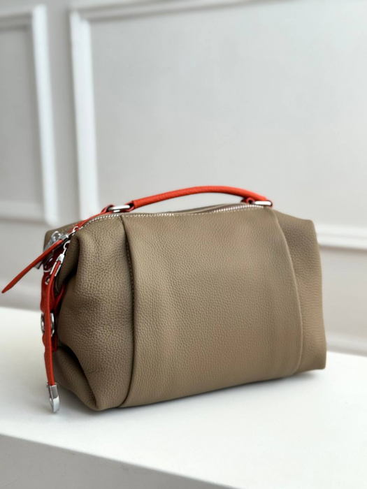 Женская кожаная сумка арт. ZHS252 BEIGE