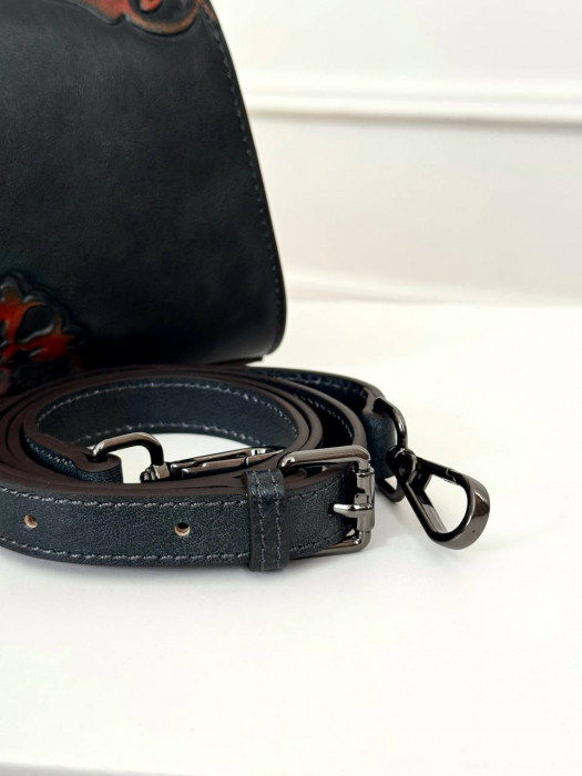 Женская кожаная сумка арт. ZHS409 DARK BLUE