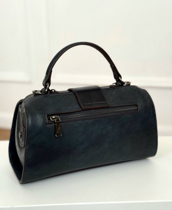 Женская кожаная сумка арт. ZHS409 DARK BLUE