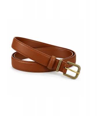 Женский кожаный ремень арт. ZRK0108 BROWN