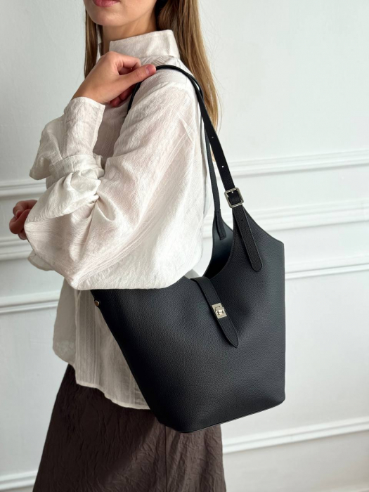 Женская кожаная сумка арт. ZHS397 BLACK