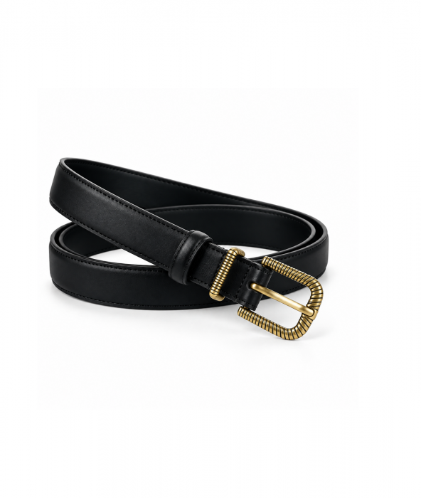 Женский кожаный ремень арт. ZRK0108 BLACK
