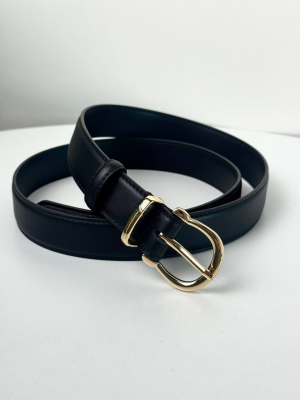 Женский кожаный ремень арт. ZRK0110 BLACK