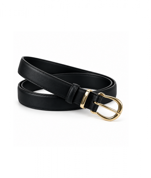 Женский кожаный ремень арт. ZRK0110 BLACK