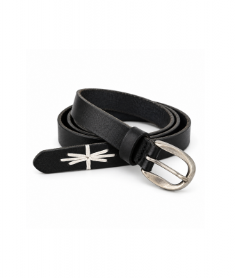 Женский кожаный ремень арт. ZRK035 BLACK