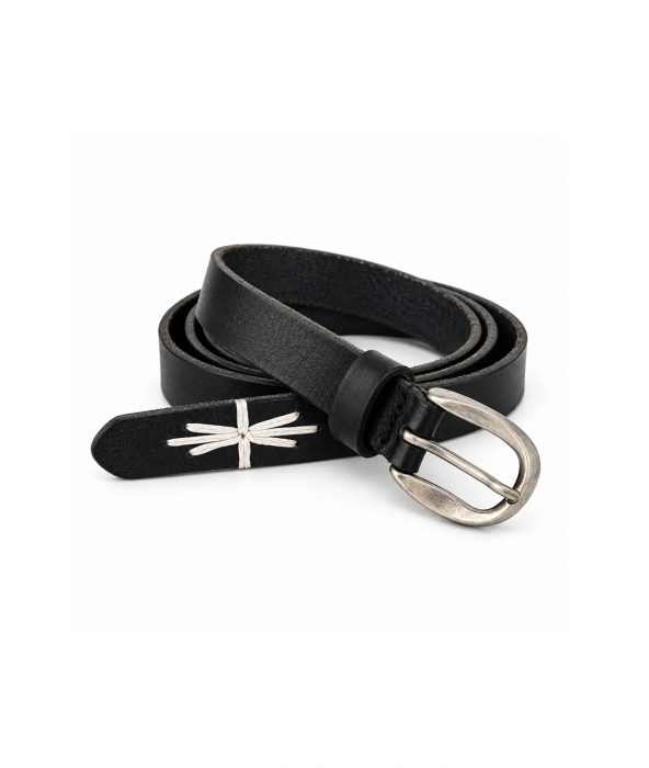 Женский кожаный ремень арт. ZRK035 BLACK