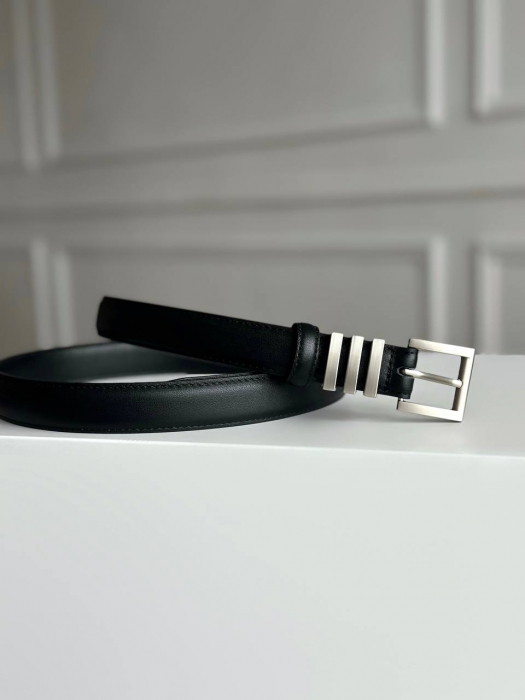 Женский кожаный ремень арт. ZRK084 BLACK GLOSS