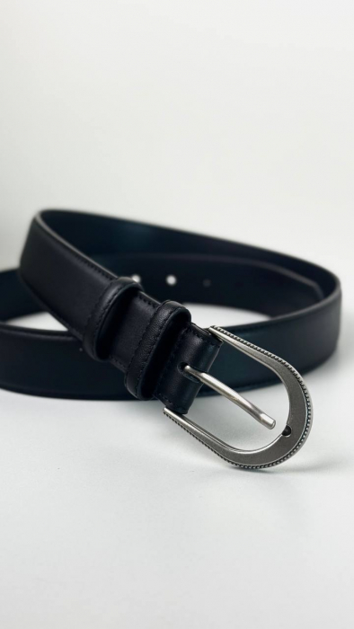 Женский кожаный ремень арт. ZRK0109 BLACK
