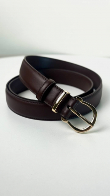 Женский кожаный ремень арт. ZRK0110 BROWN