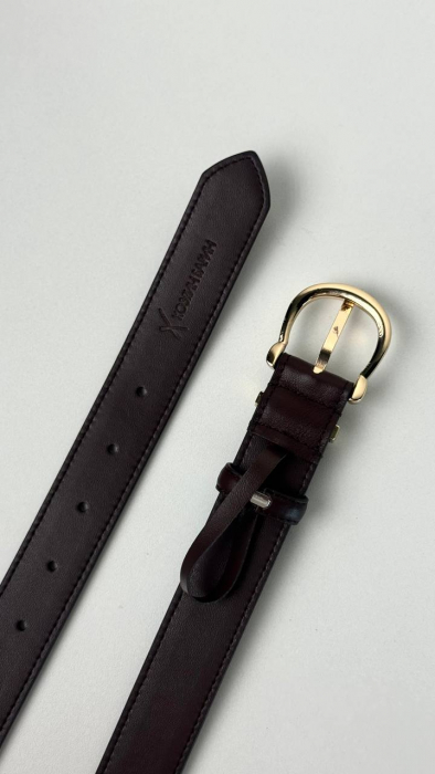 Женский кожаный ремень арт. ZRK0110 BROWN